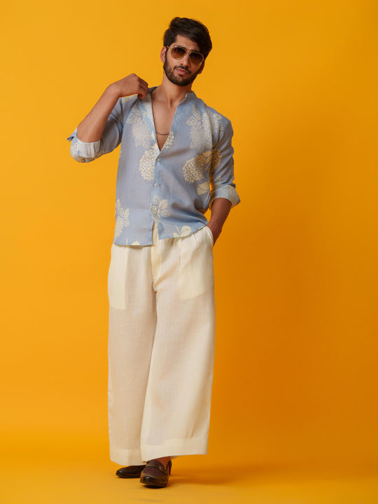 Cedar - Premium Printed Linen Shirt for Men