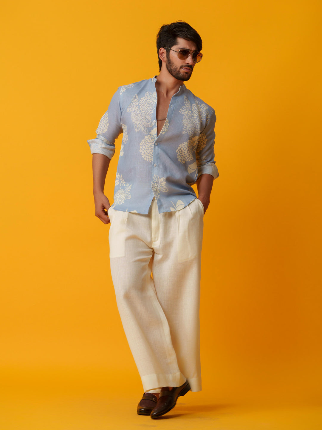 Cedar - Premium Printed Linen Shirt for Men