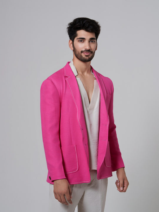 Dapper- Co'ord with Blazer in Cotton Linen (Set of 3)