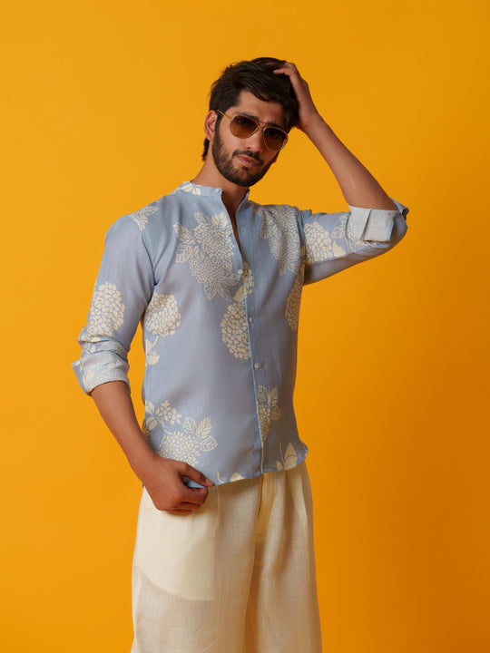 Cedar - Premium Printed Linen Shirt for Men