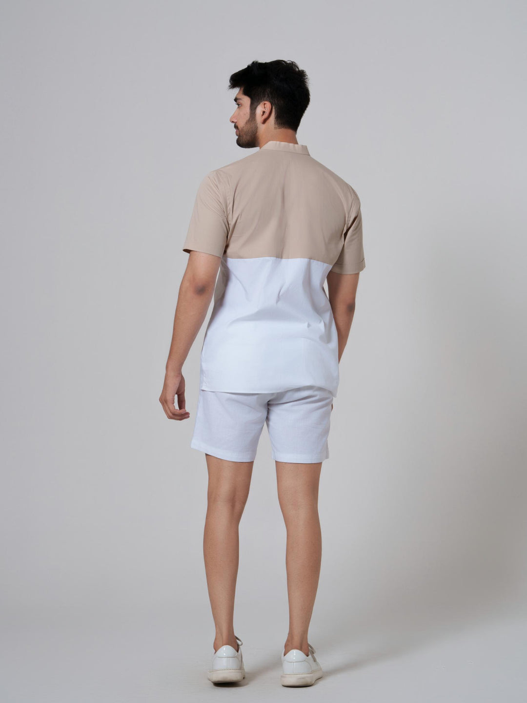 Chroma- Men Cotton Shirt with Chinese Collar