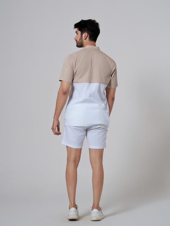 Chroma- Men Cotton Shirt with Chinese Collar