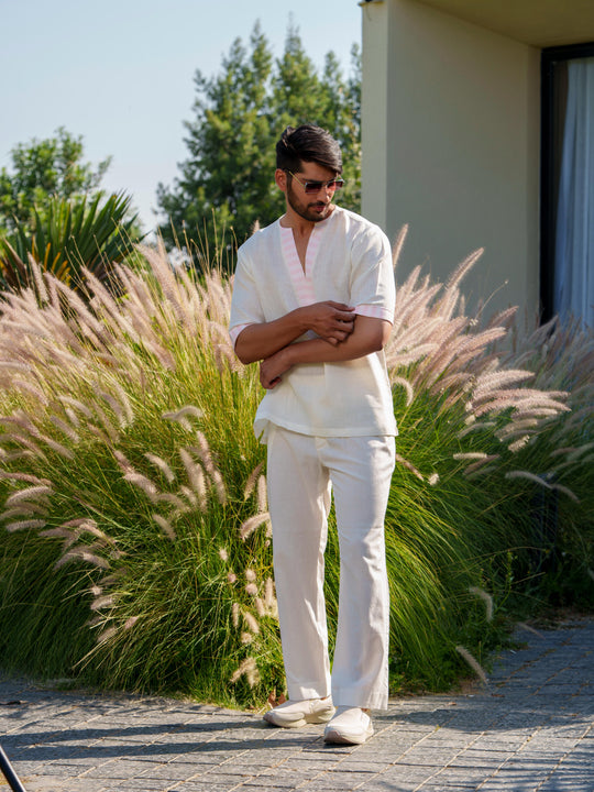 Blaze - 3 Piece Linen Stripted Co'ord Set