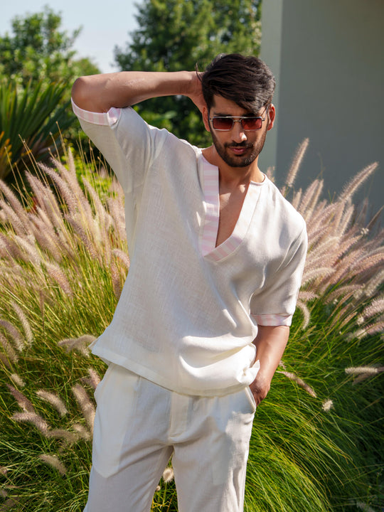 Blaze - 3 Piece Linen Stripted Co'ord Set