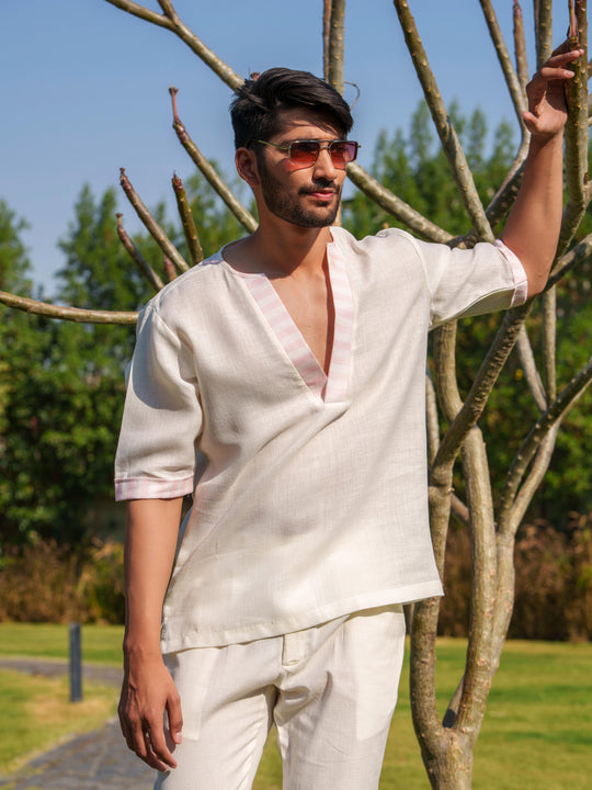 Blaze - 3 Piece Linen Stripted Co'ord Set