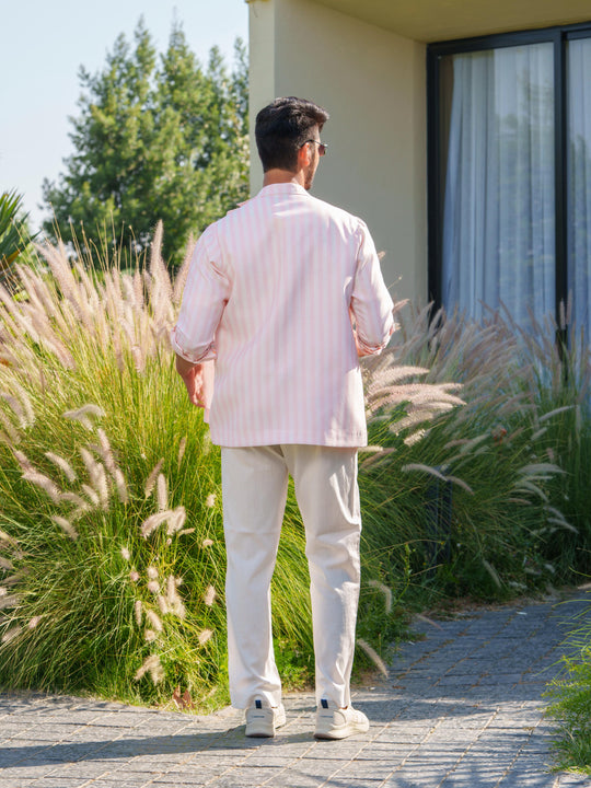 Blaze - 3 Piece Linen Stripted Co'ord Set