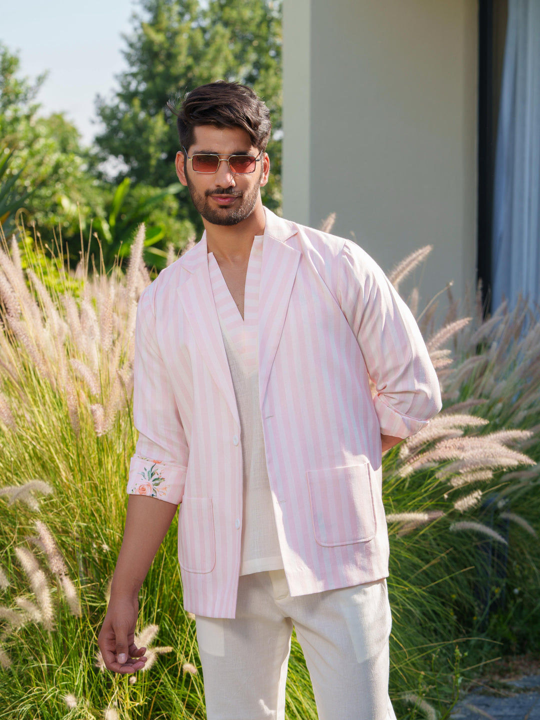 Blaze - 3 Piece Linen Stripted Co'ord Set