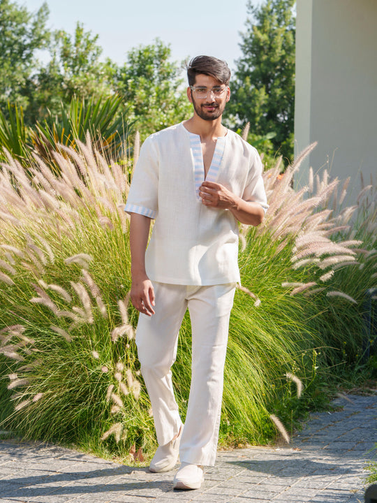 Blaze - 3 Piece Linen Stripted Co'ord Set