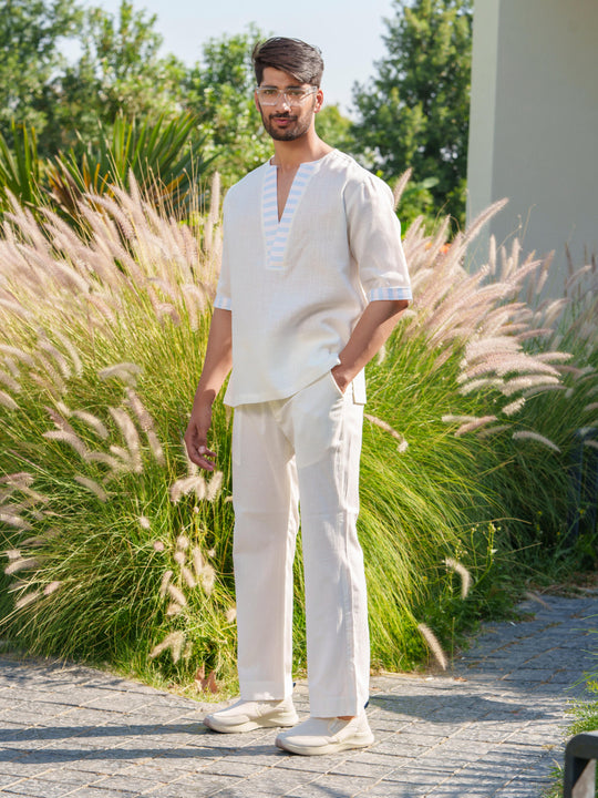 Blaze - 3 Piece Linen Stripted Co'ord Set
