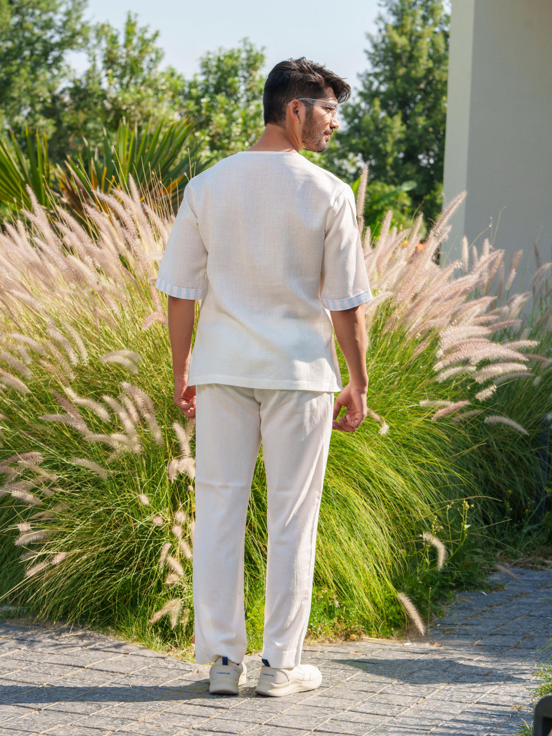 Blaze - 3 Piece Linen Stripted Co'ord Set