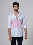 Fusion-Color Block Men Shirt