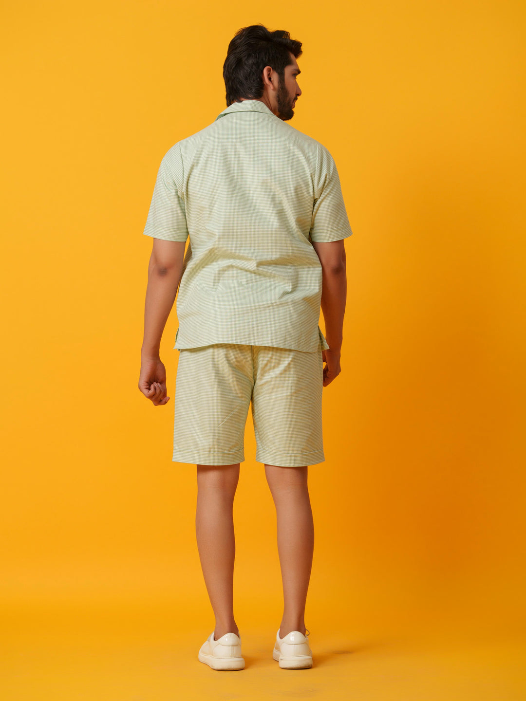 Jack - Two botton Shirt with Shorts in Checks