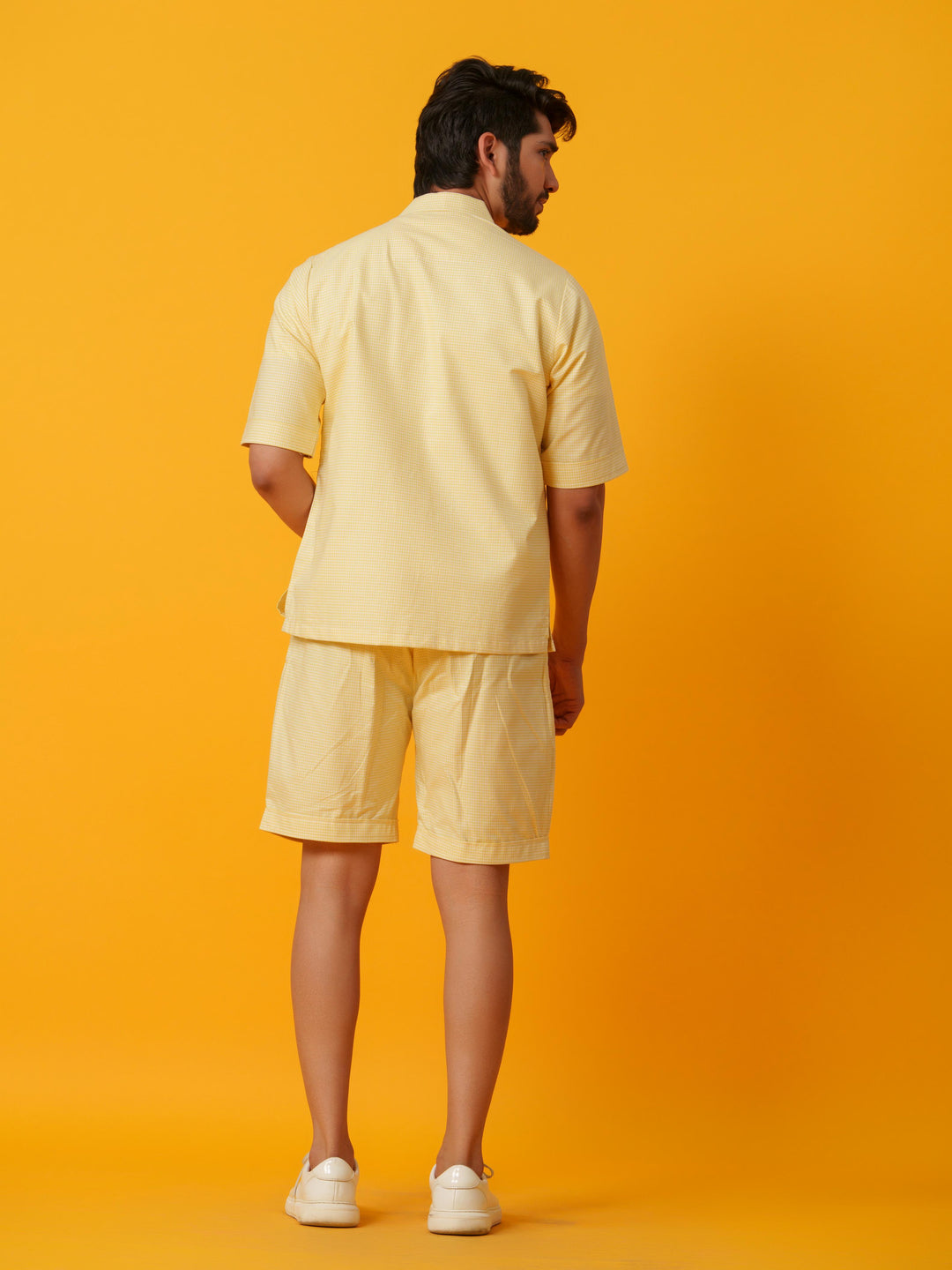 Jack - Two botton Shirt with Shorts in Checks