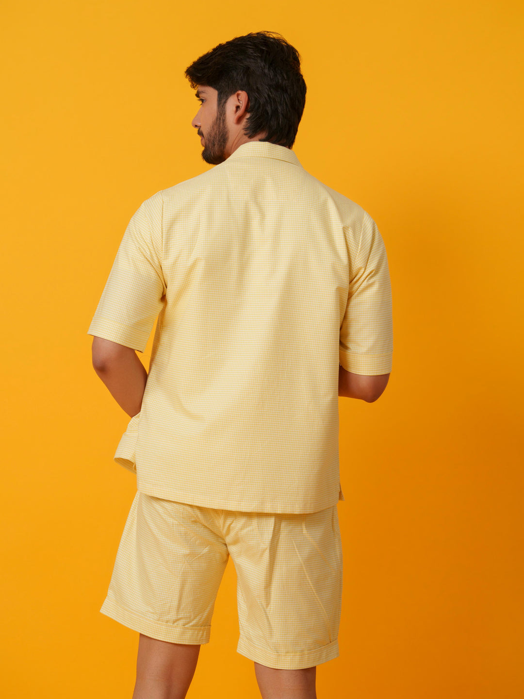 Jack - Two botton Shirt with Shorts in Checks