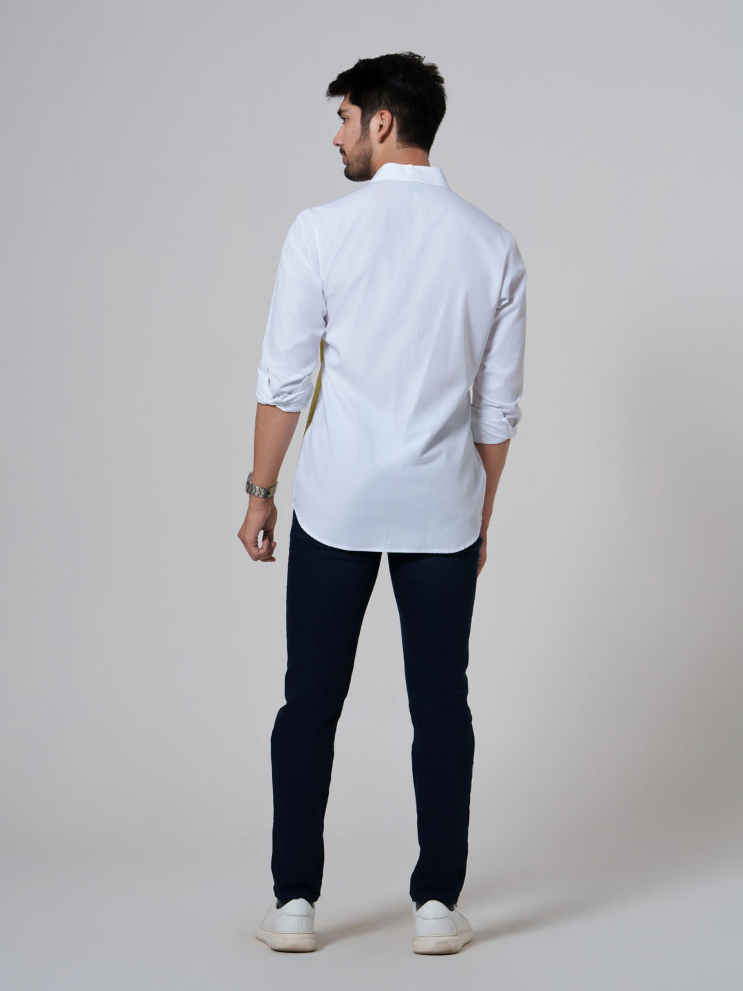 Leo- Color Block Men Cotton Shirt