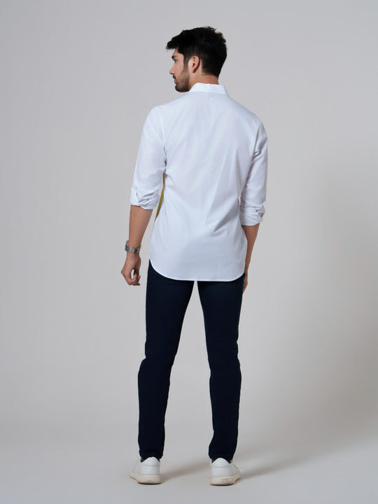 Leo- Color Block Men Cotton Shirt