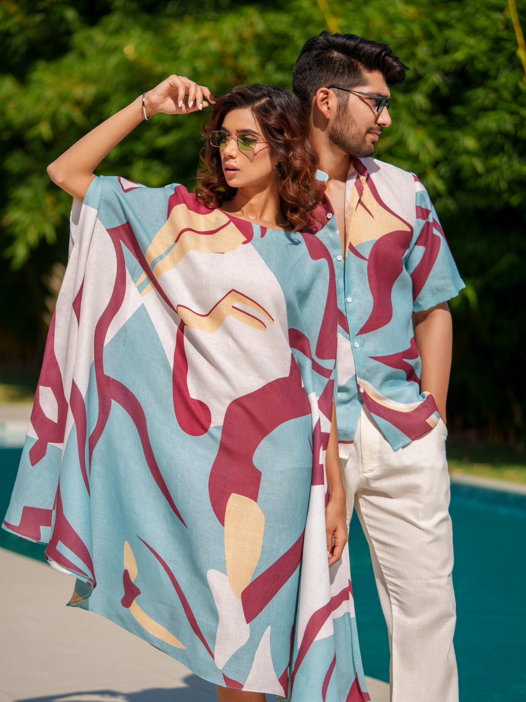 Eddie & Helen - Couple Shirt and Kaftan Set