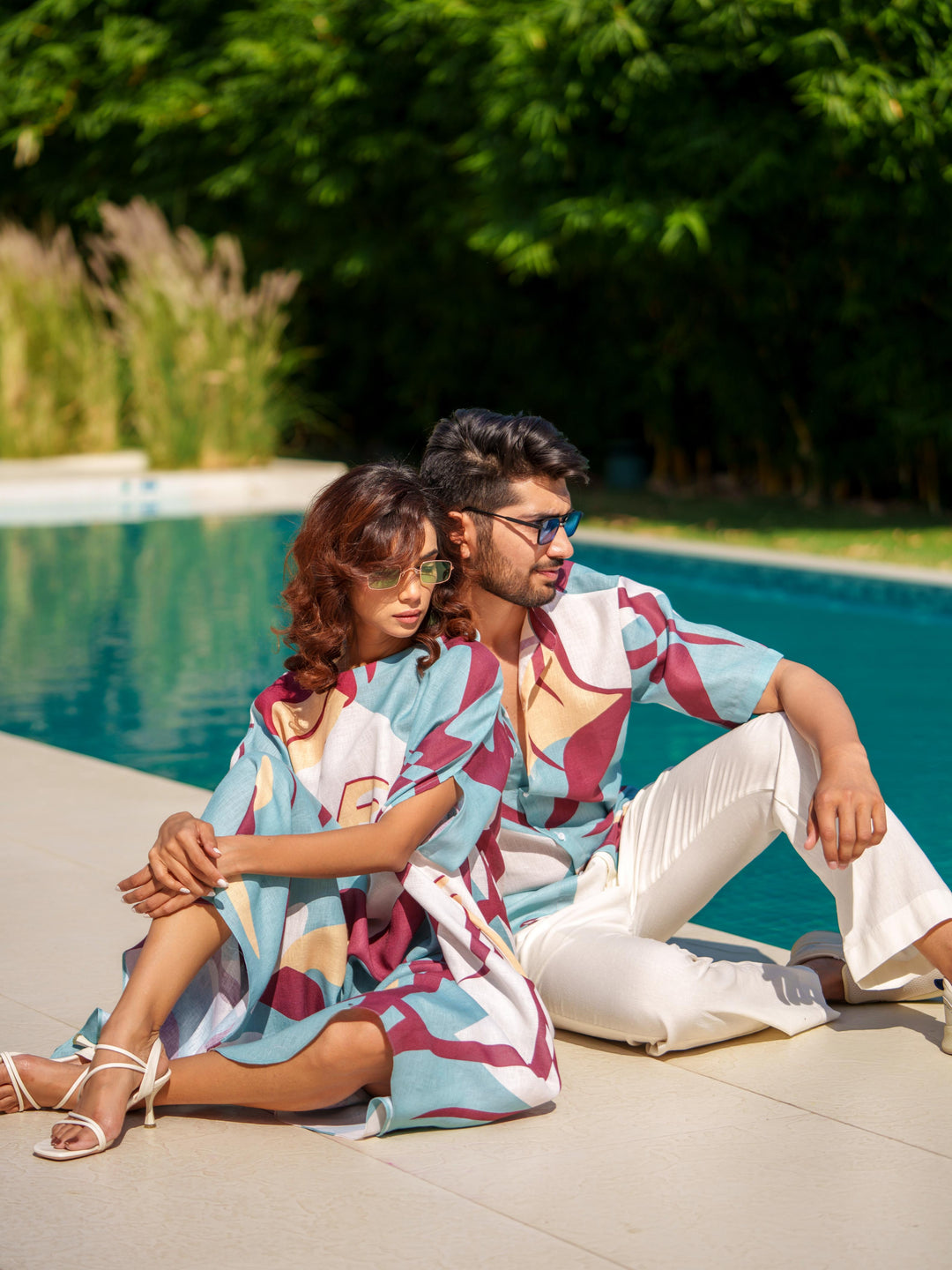 Eddie & Helen - Couple Shirt and Kaftan Set