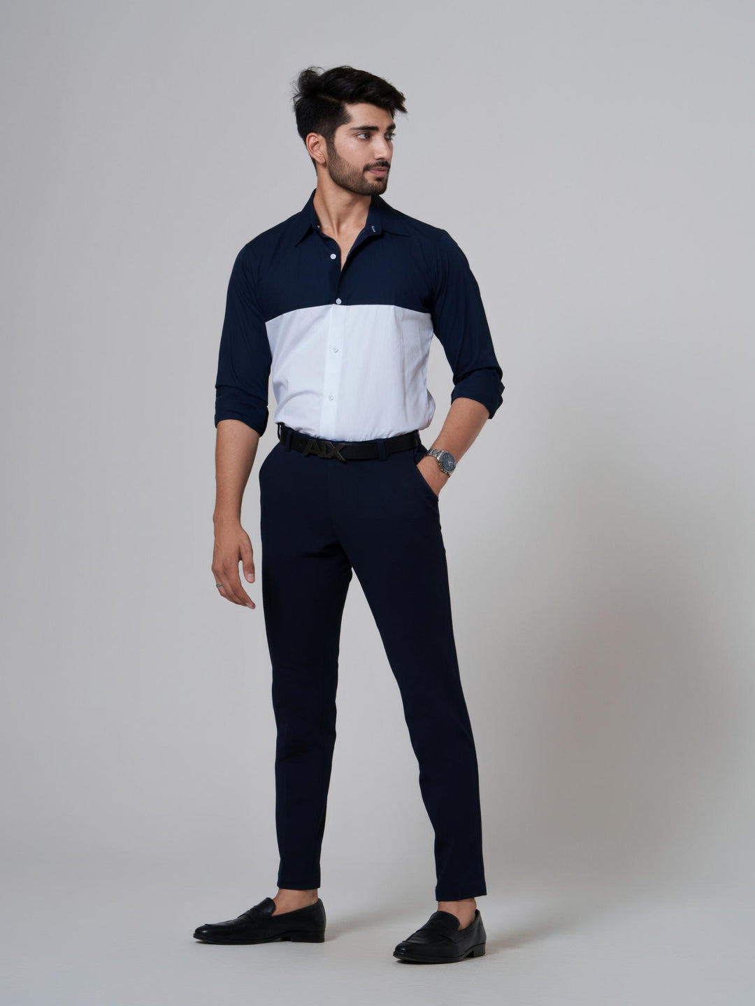 Mono- Men Full Sleeves Formal Cotton Shirt