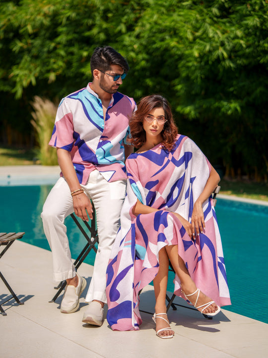 Eddie & Helen - Couple Shirt and Kaftan Set