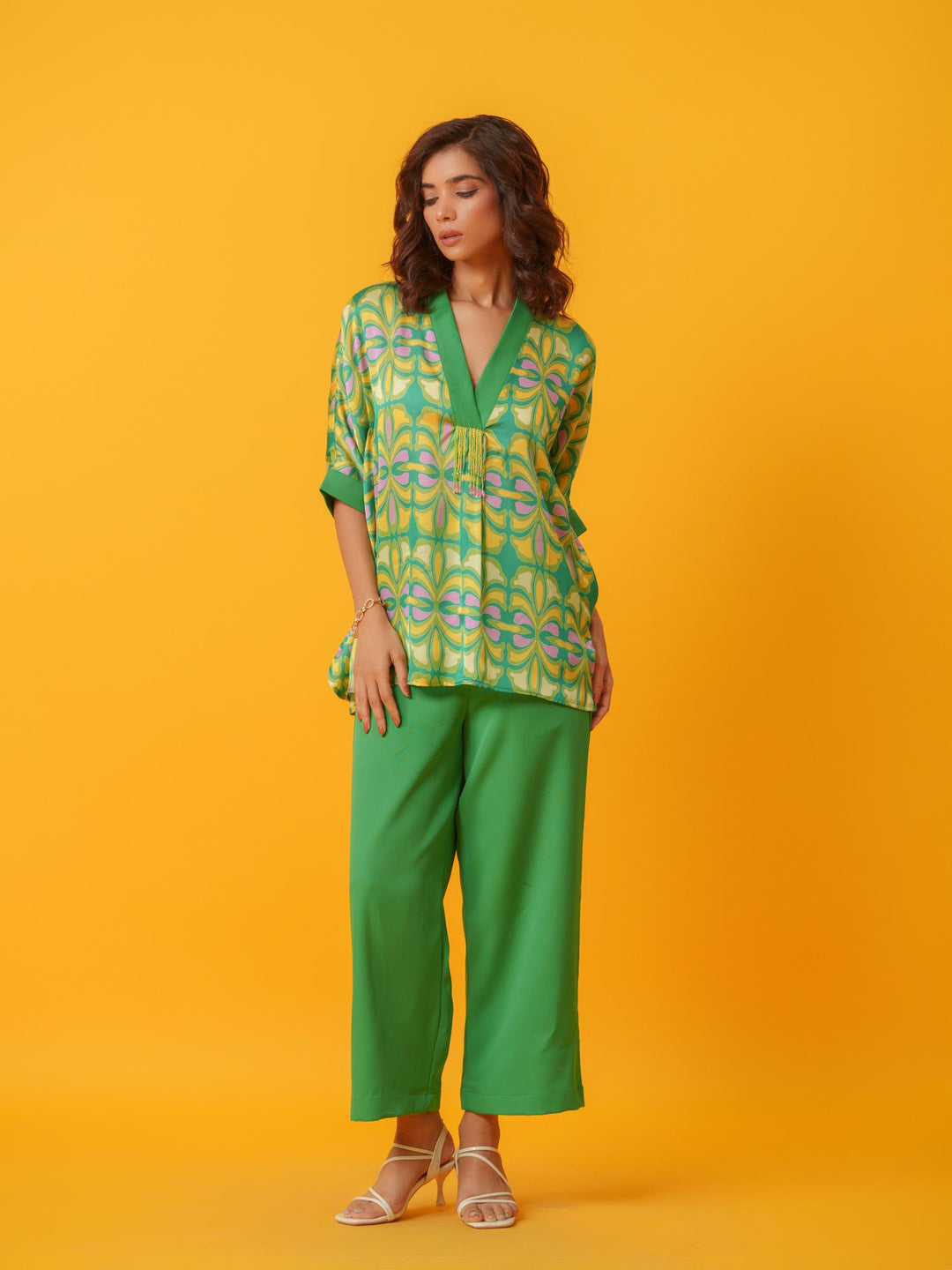 Puzzle - Bold and Bright  Kaftan Co'ord set