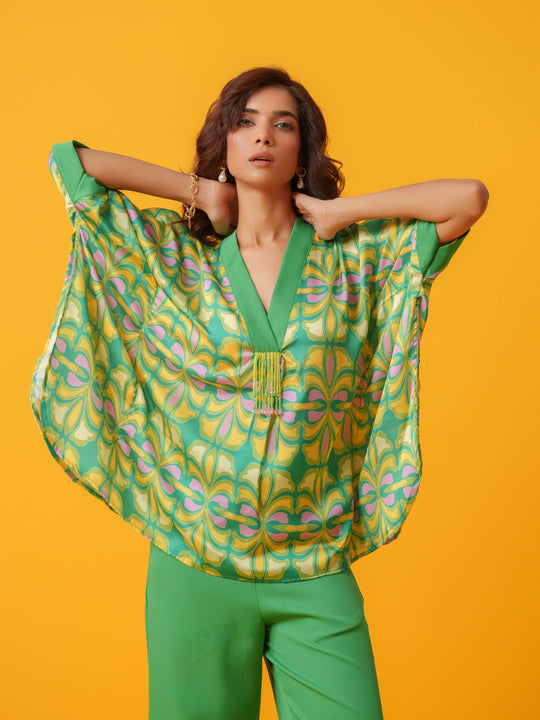 Puzzle - Bold and Bright  Kaftan Co'ord set