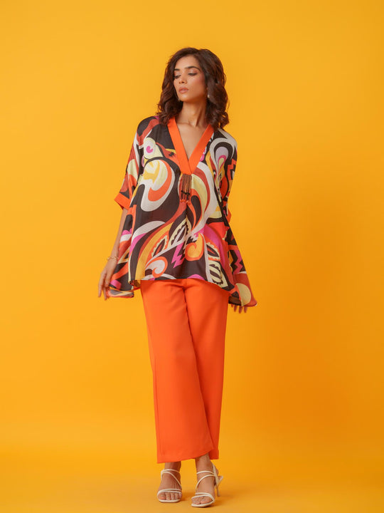 Puzzle - Bold and Bright  Kaftan Co'ord set