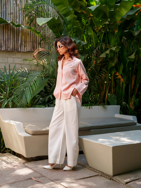Ambrose - Pastel Shirts With Rose Motif