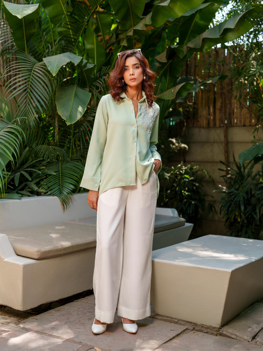 Ambrose - Pastel Shirts With Rose Motif