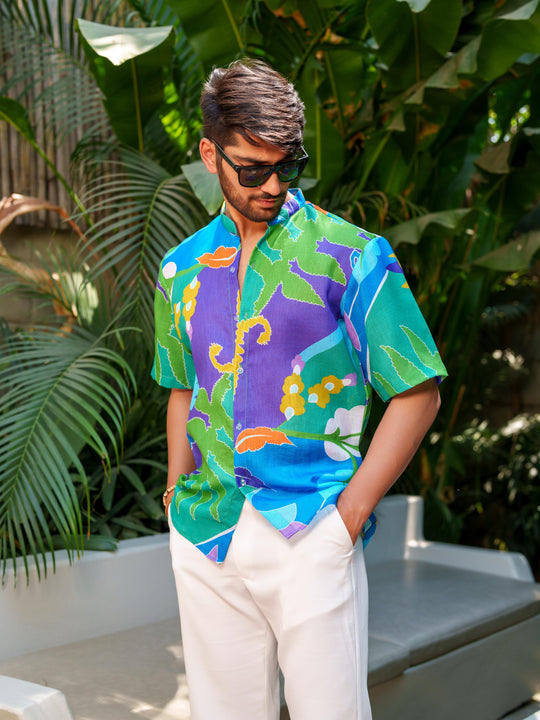 Enzo - Multi Coloured Printed Shirts for Men