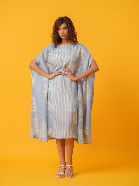 Kaira - Floral Kaftan in Linen