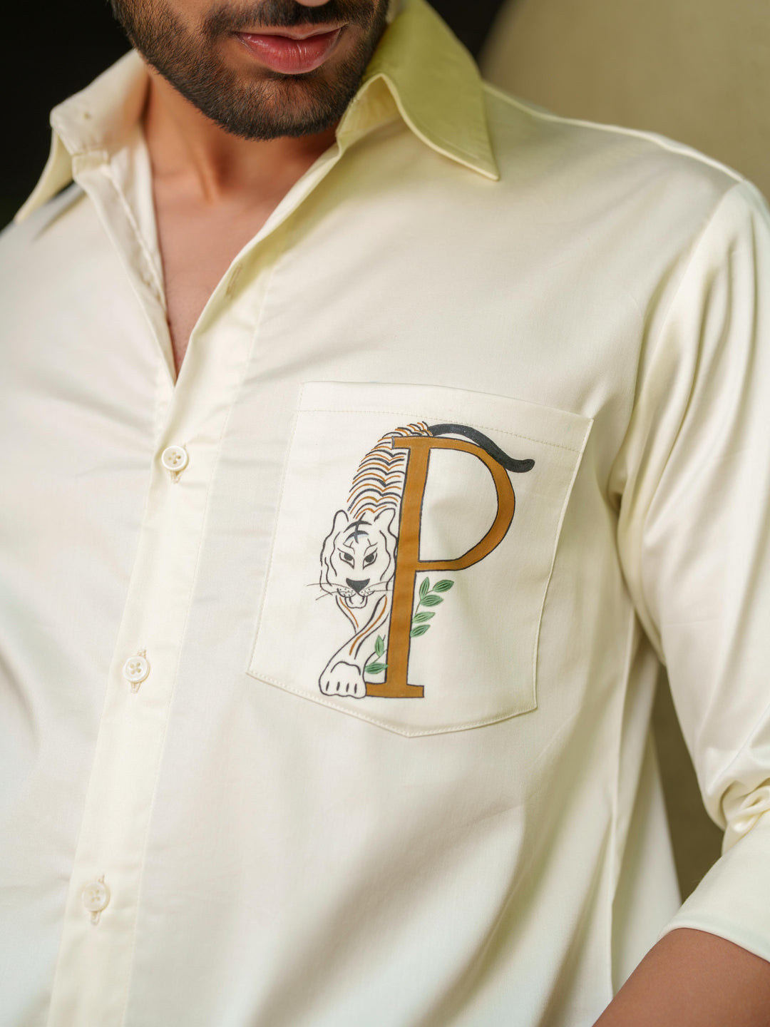 Prince : Customized Hand Painted Alphabet Cotton Shirt