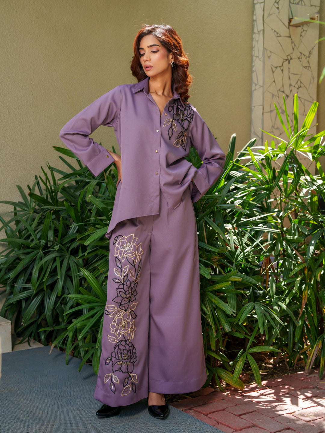 Divine - 2 Piece Co'ord Set With Hand Embroidry