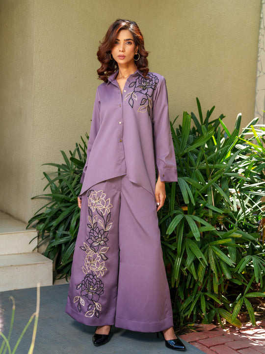 Divine - 2 Piece Co'ord Set With Hand Embroidry