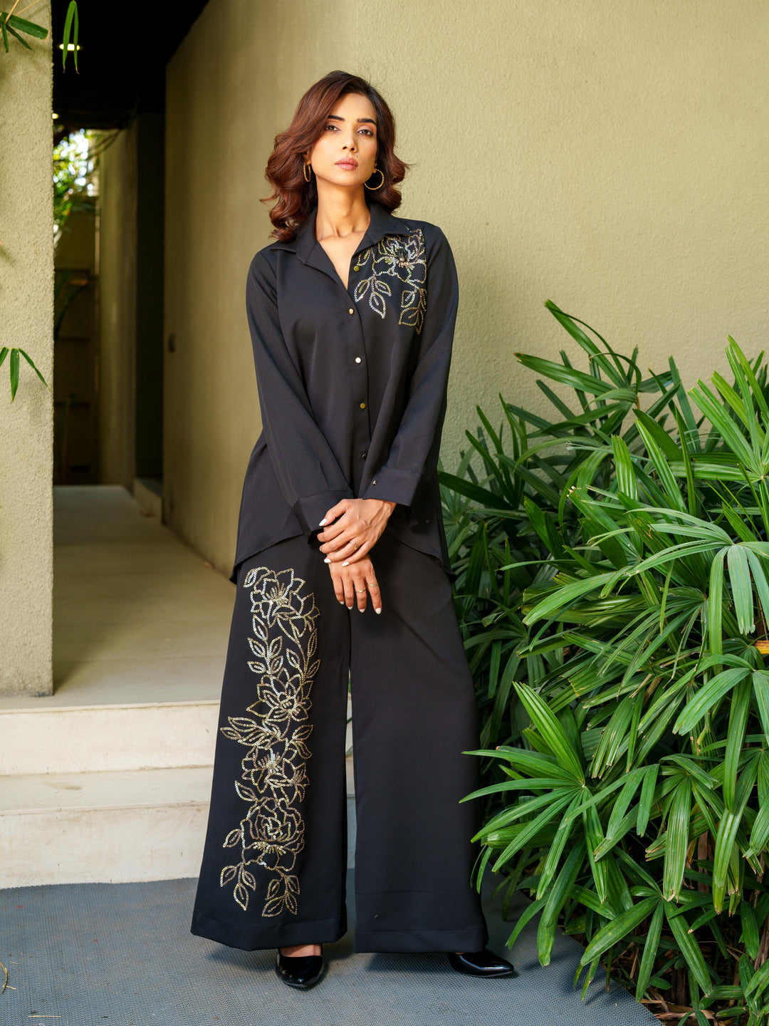 Divine - 2 Piece Co'ord Set With Hand Embroidry