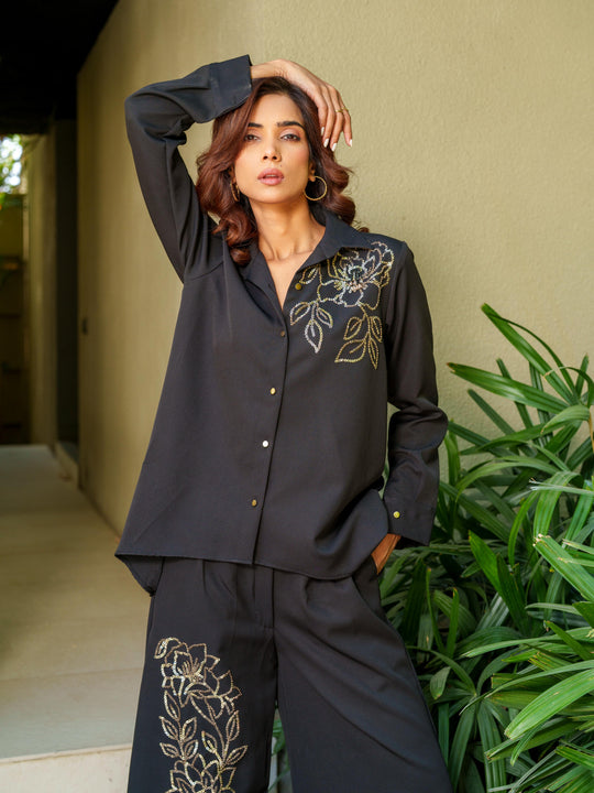 Divine - 2 Piece Co'ord Set With Hand Embroidry