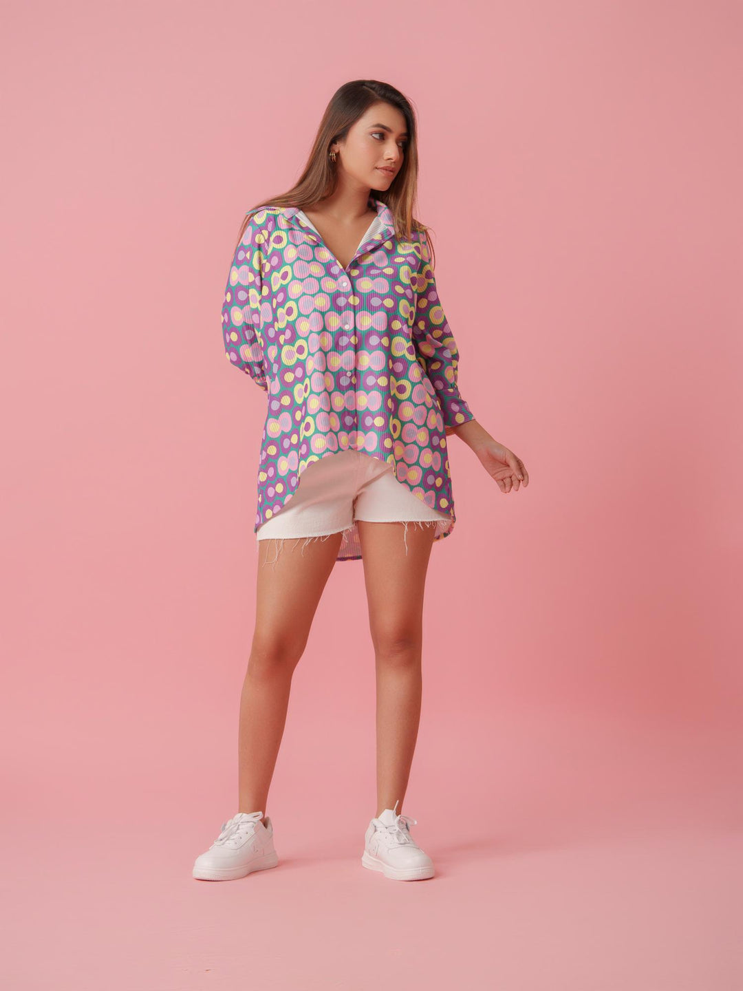 Afro - Linen Multicolored Printed Comfort Fit Shirt