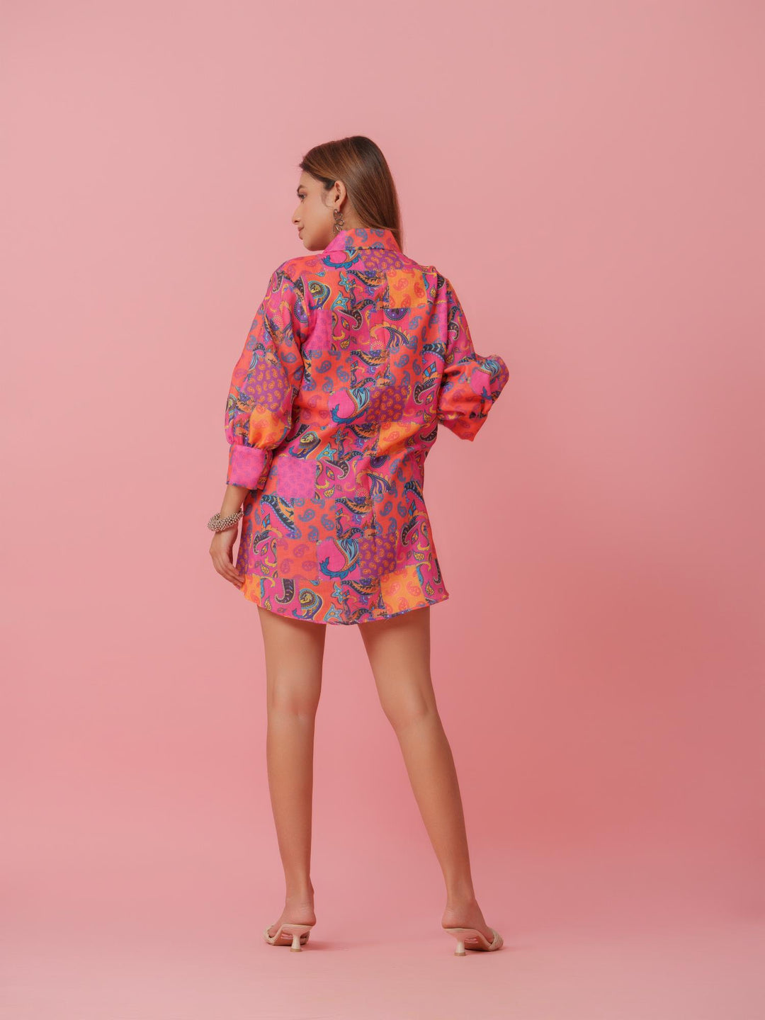 Rumi - Linen Multicolored Printed Comfort Fit Shirt