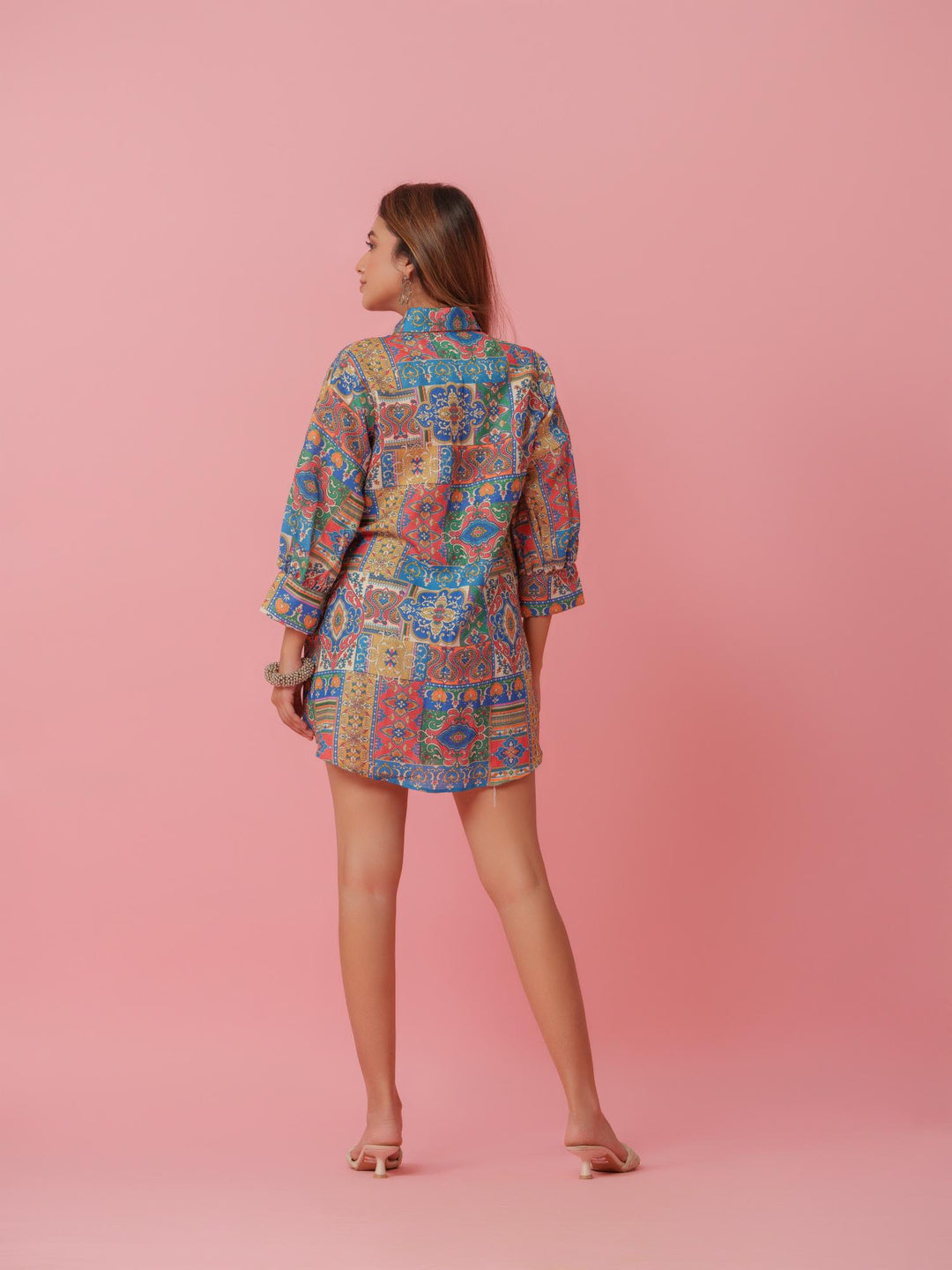 Savi - Linen Multicolored Printed Comfort Fit Shirt