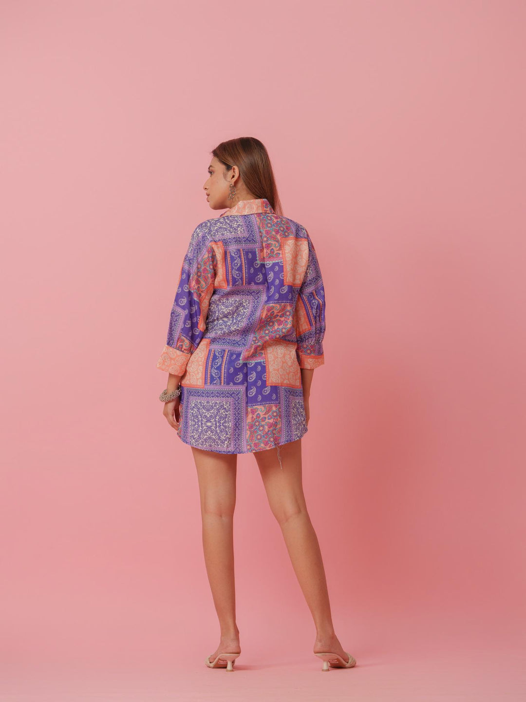 Anni - Linen Multicolored Printed Comfort Fit Shirt