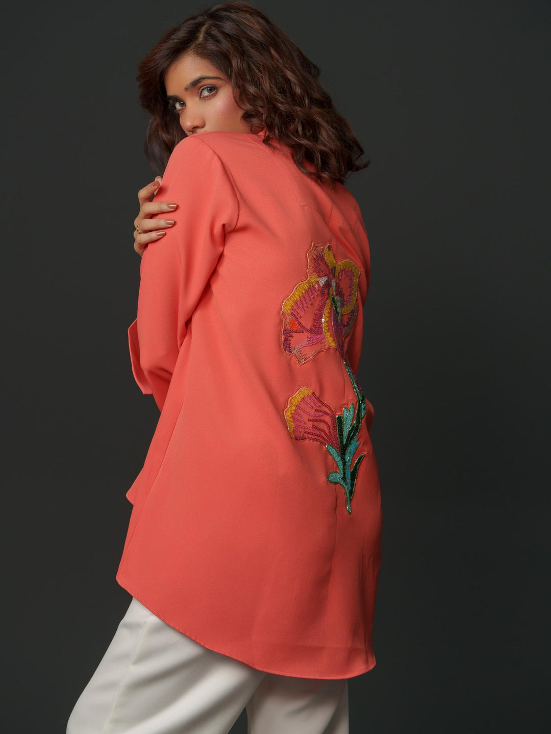 Blossom - Premium Shirts with Flower Back Work
