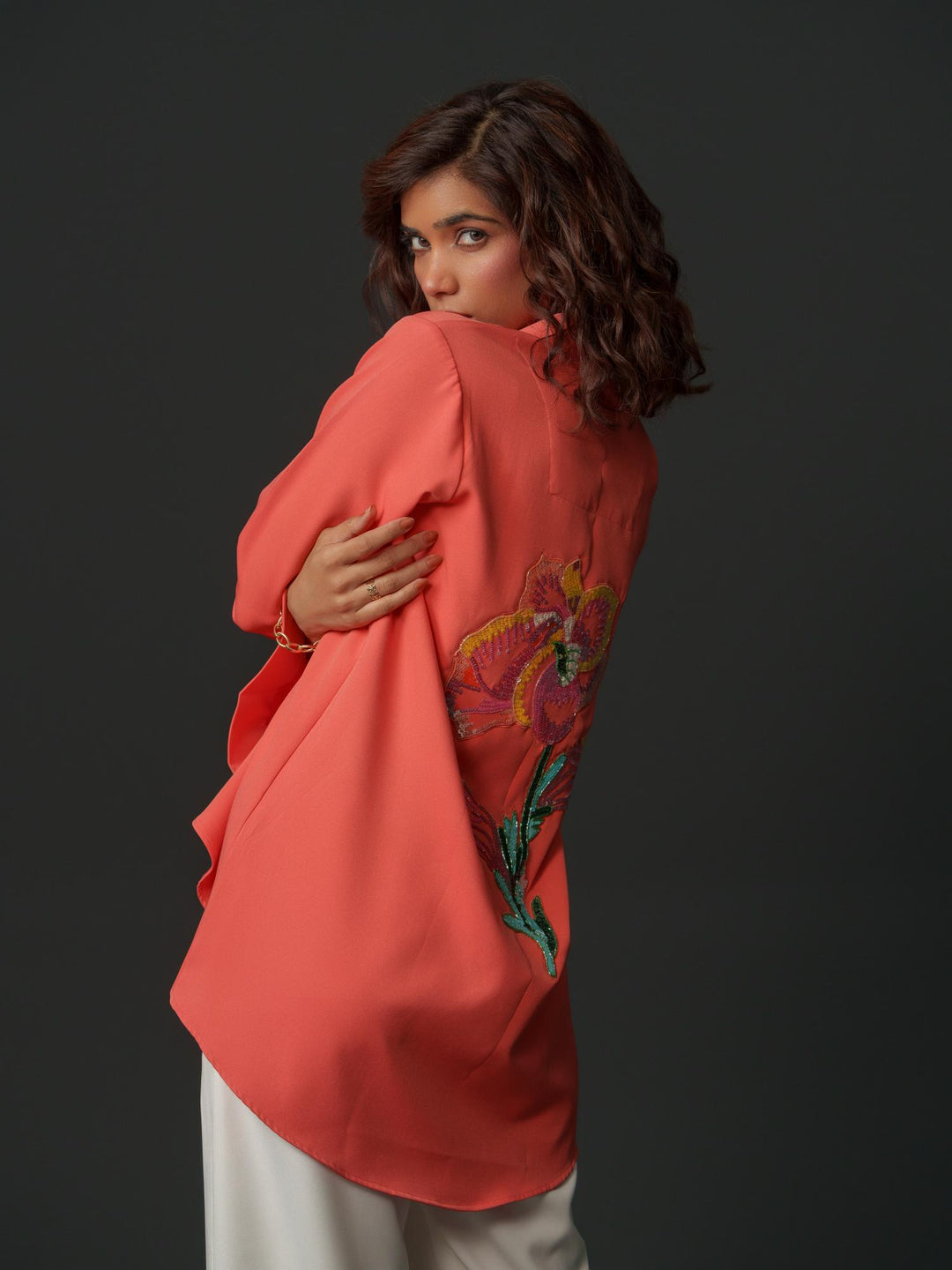 Blossom - Premium Shirts with Flower Back Work