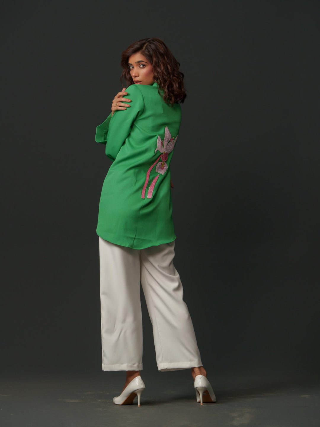 Blossom - Premium Shirts with Flower Back Work