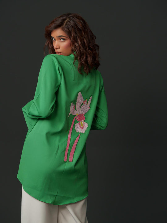 Blossom - Premium Shirts with Flower Back Work
