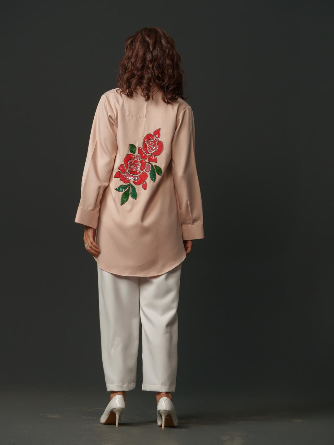 Blossom - Premium Shirts with Flower Back Work