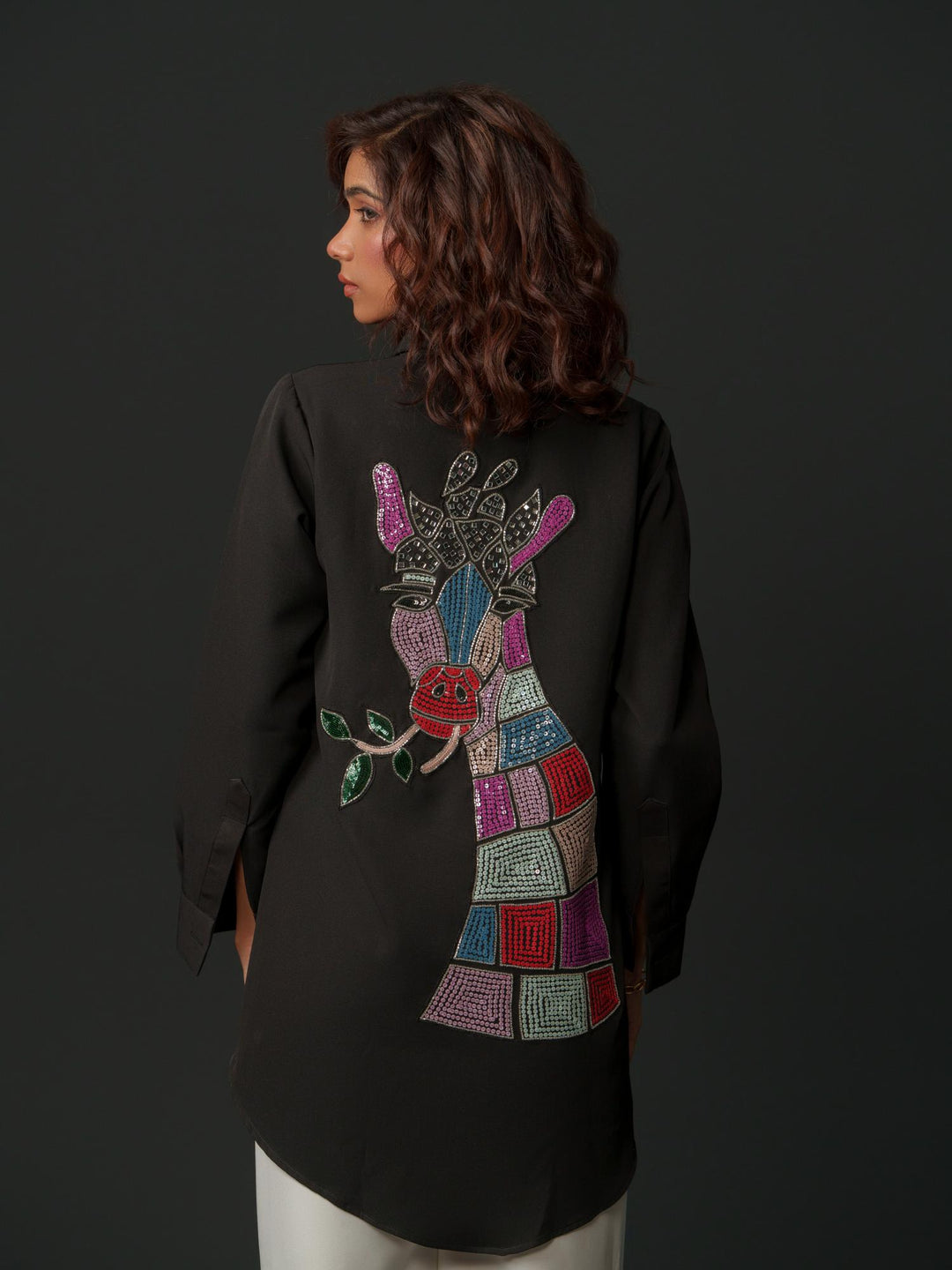 Bambi - Women Up & Down Shirt with Back Handwork