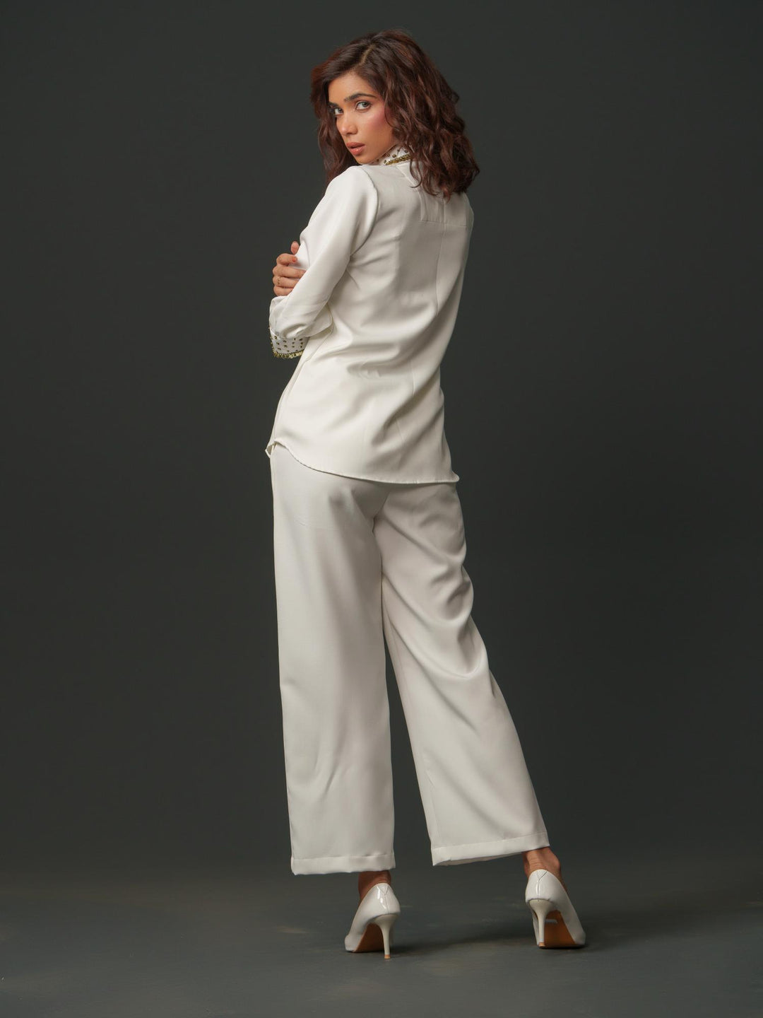 Song - Women Shirt with Creative Collar and Sleeves