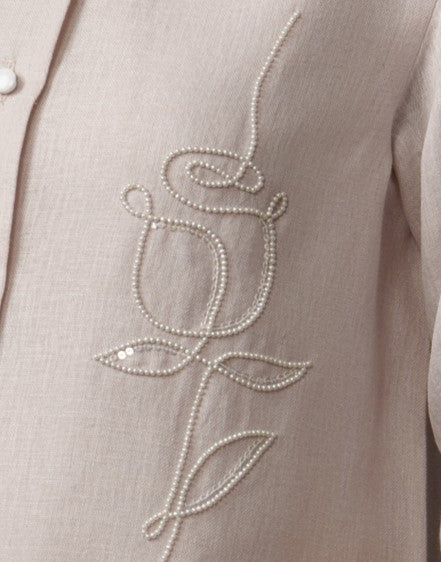 Spring - Pastel color shirts with minimal rose motif