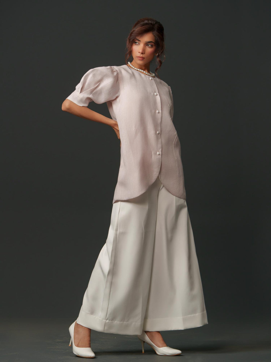 Spring - Pastel color shirts with minimal rose motif