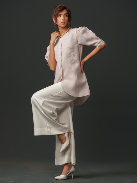 Spring - Pastel color shirts with minimal rose motif